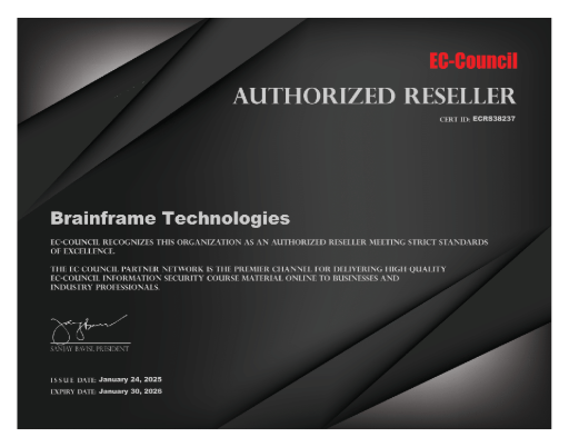 EC Council reseller certificate