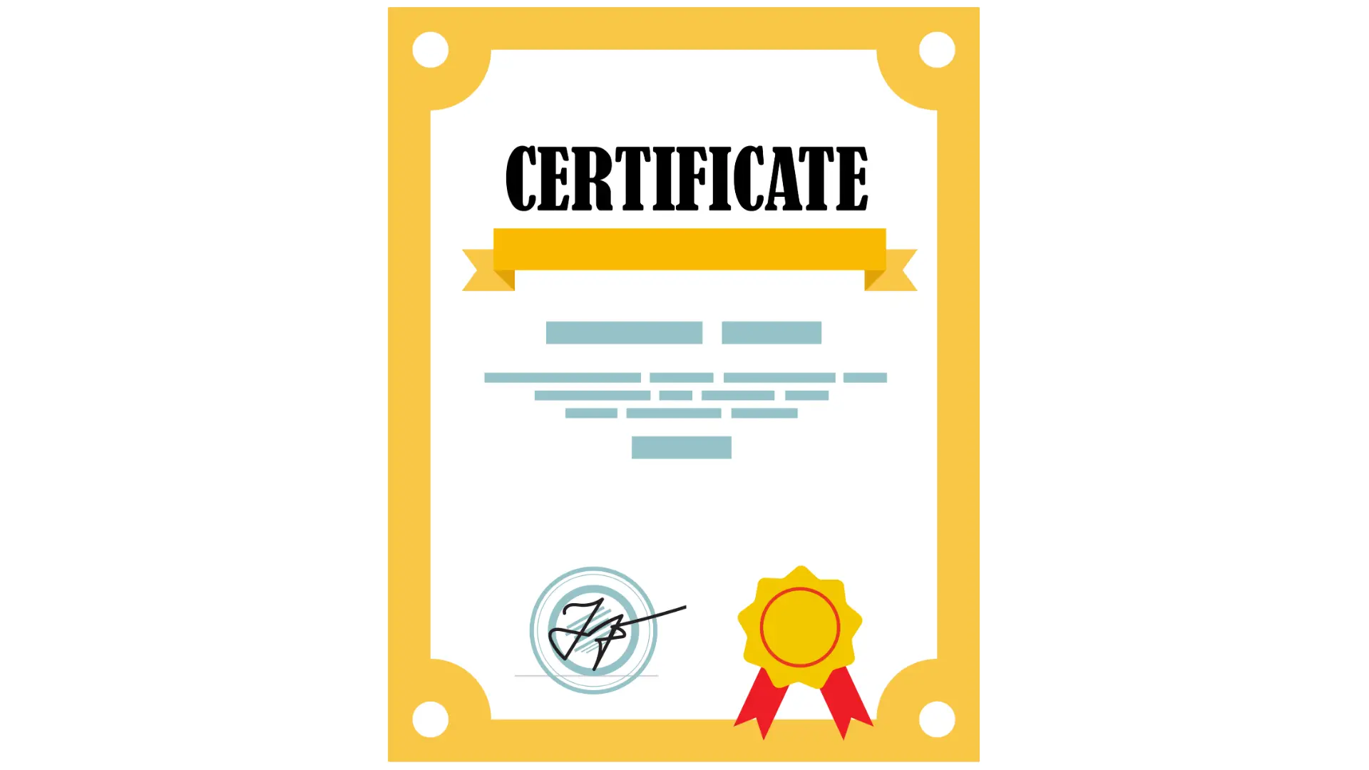 Certification template